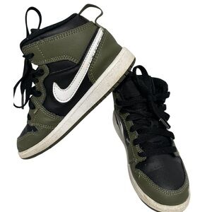 Nike Olive and Black High-Top Sneakers